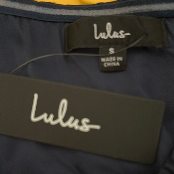 Lulus Law of Attraction Navy Blue One Shoulder Asymmetrical Midi Dress Small - Picture 5 of 5